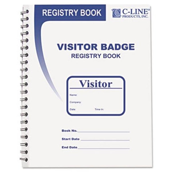 C-Line Products C-Line 97030 Visitor Badges with Registry Log  2 x 3 .5  White  150-BX 97030